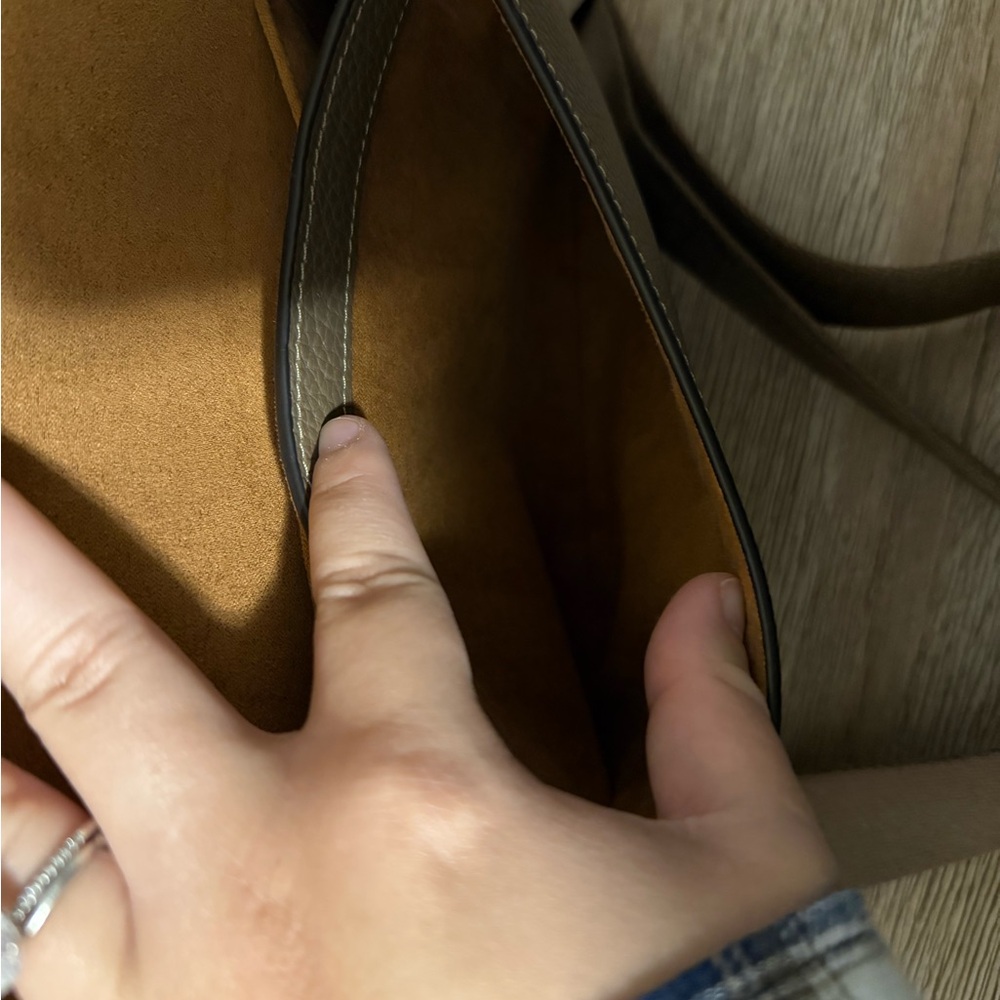 Coach Amelia Saddle Bag in Dark Stone with matching Snap Wallet - Picture 3 of 7